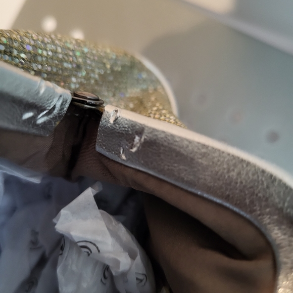 NINEWEST Silver Sparkle Clutch - Picture 7 of 8